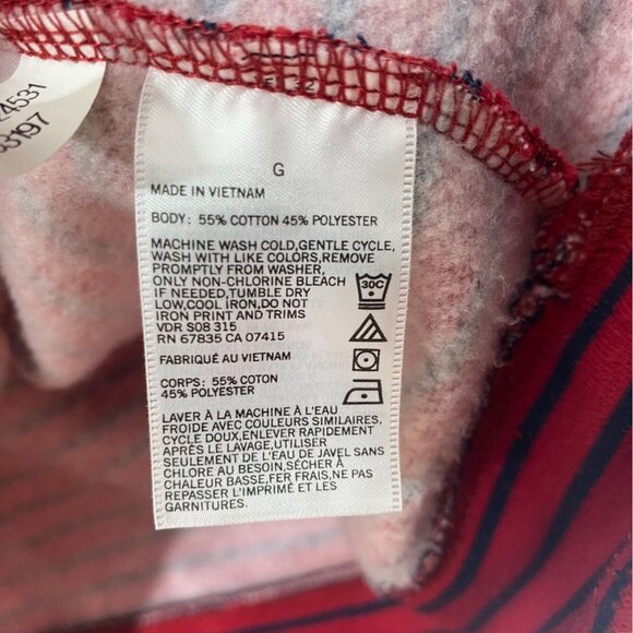 Nautica Red & Navy Striped Quarter-Zip Pullover Sweatshirt G - Picture 4 of 5